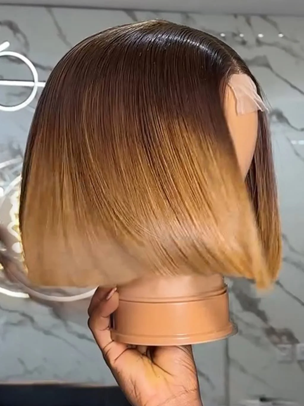 Dorsanee Chic Short Brown Pixie Cut Bob Wigs Mature Women Easy-to-style Straight Hair - Image 9