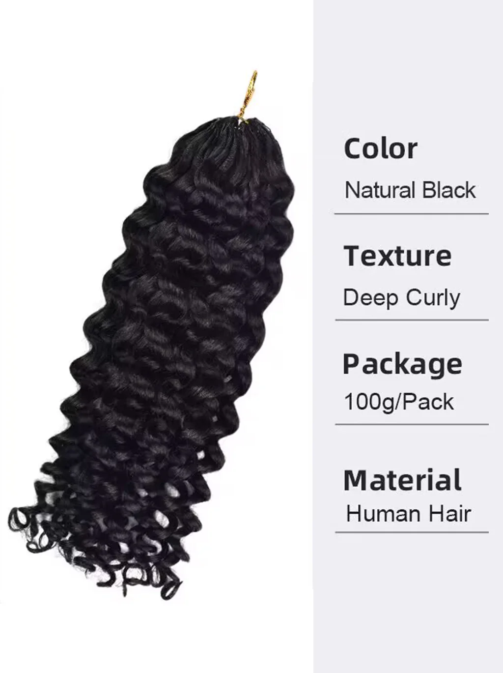 Dorsanee Crochet Burmese Kinky Pissy Curly Human Hair Extensions - Image 5