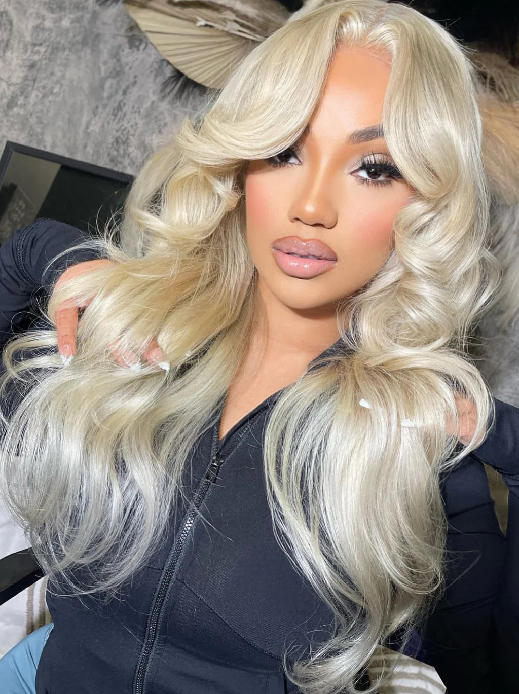Dorsanee Curtain Bangs Wig Blonde Blue Purple Pink Red Yellow 13x4 Lace Front Human Hair Wigs - Image 4