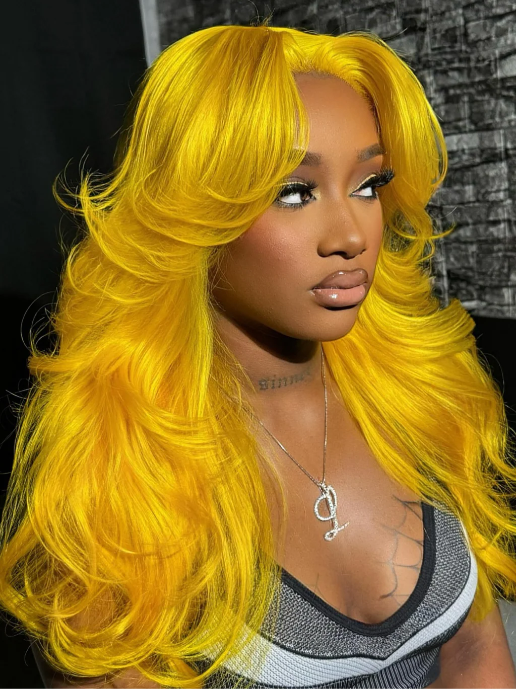 Dorsanee Curtain Bangs Wig Blonde Blue Purple Pink Red Yellow 13x4 Lace Front Human Hair Wigs - Image 6