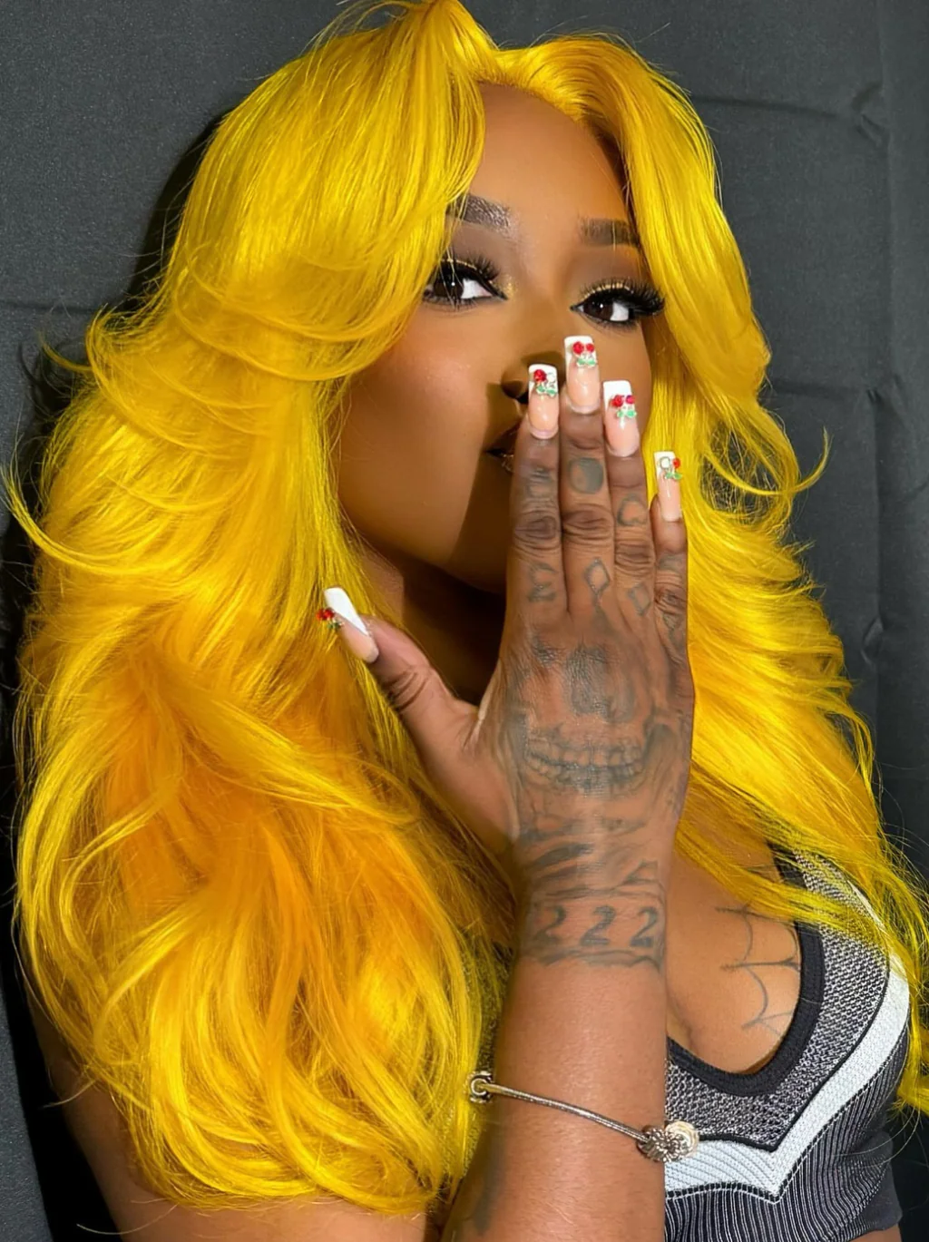 Dorsanee Curtain Bangs Wig Blonde Blue Purple Pink Red Yellow 13x4 Lace Front Human Hair Wigs - Image 7