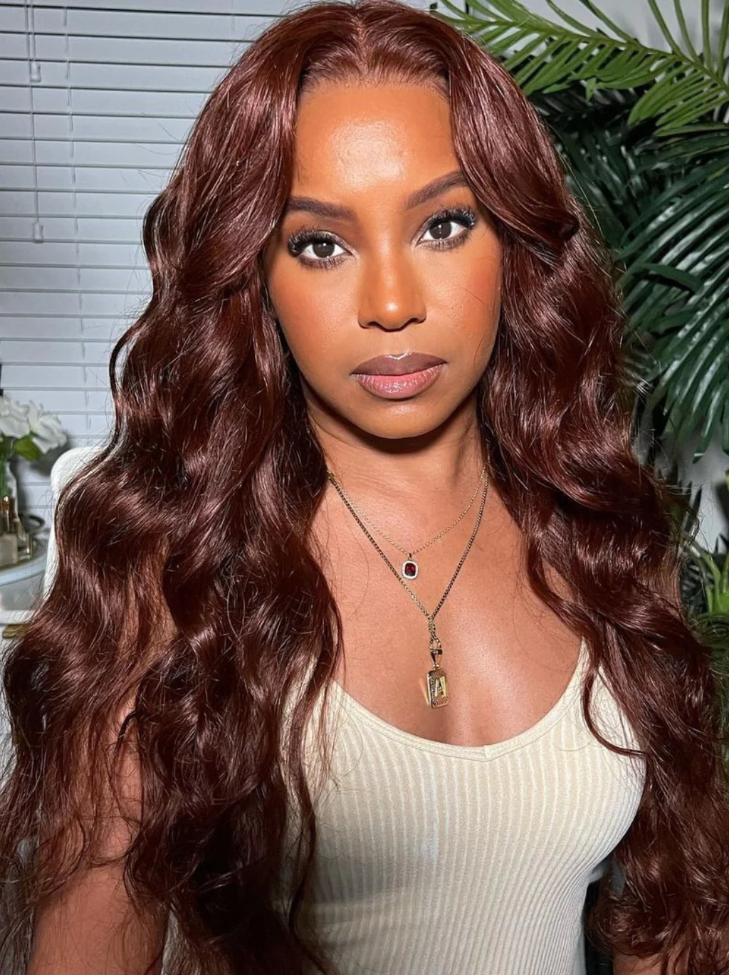 Dorsanee Dark Chestnut Chocolate Brown 13x4 Lace Front Body Wave Human Hair Wig - Image 4