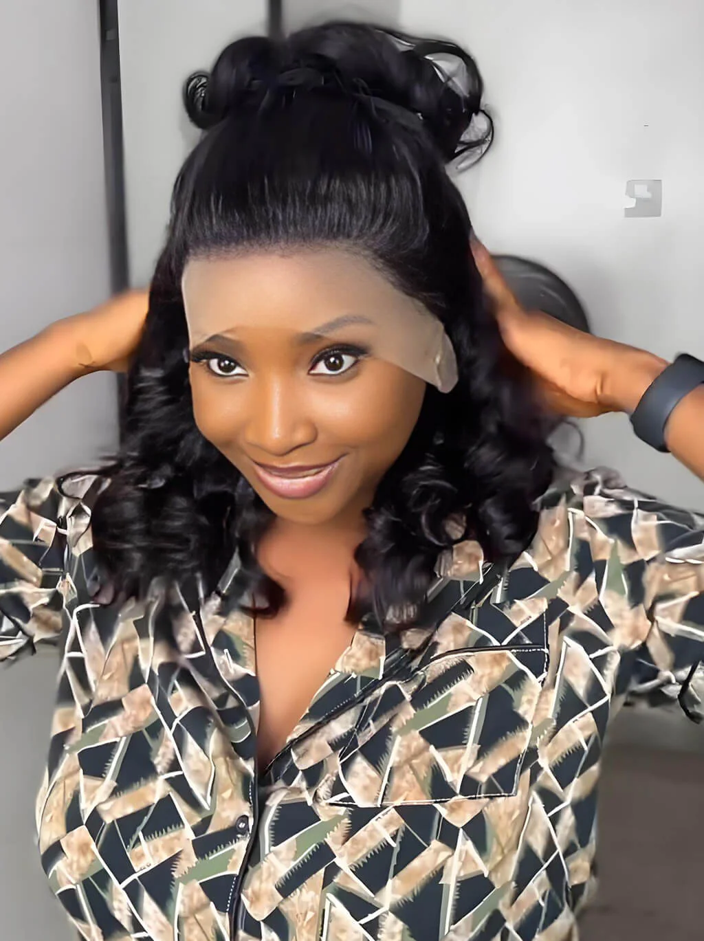Dorsanee Elegant Short Bob Bouncy Loose Body Wave 13x4 Lace Front Human Hair Wigs - Image 3