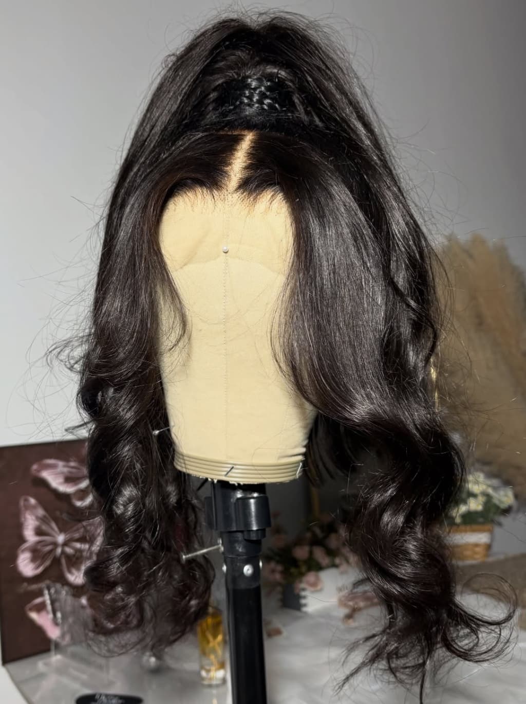 Dorsanee Full Lace Free Part Anywhere Updo Ponytails Buns Friendly Wavy Human Hair Wigs - Image 2