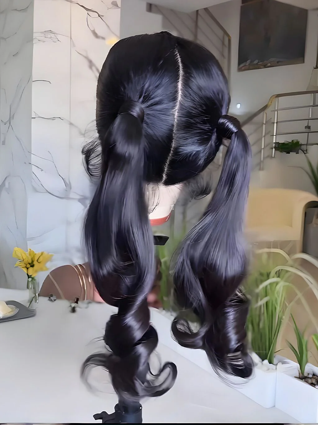 Dorsanee Full Lace Frontal Free Part Anywhere Ponytails Friendly Human Hair Wigs - Image 2
