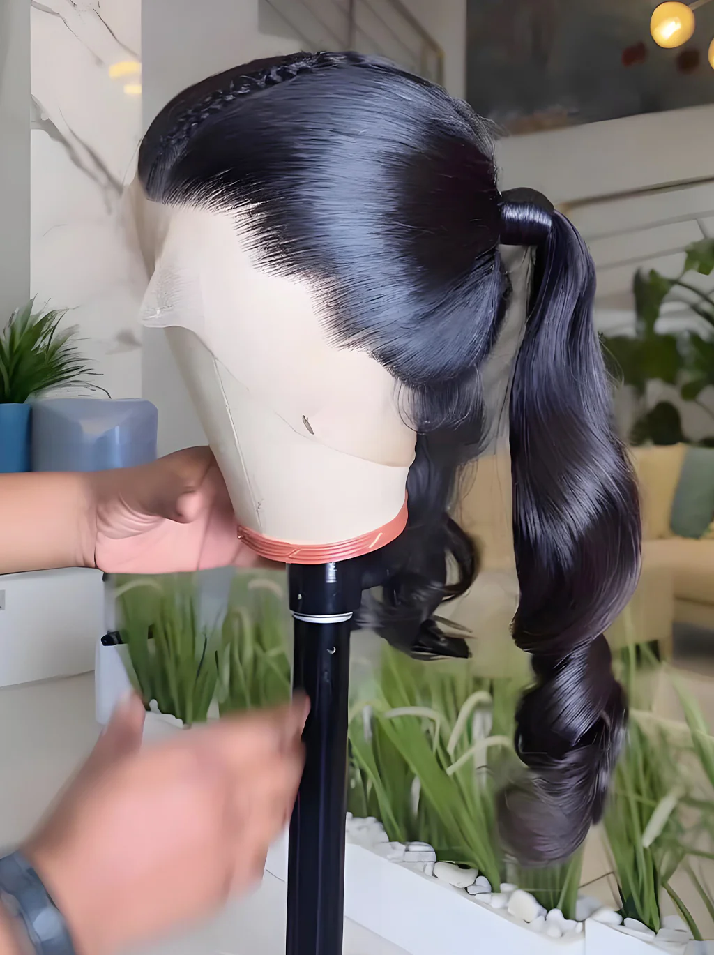 Dorsanee Full Lace Frontal Free Part Anywhere Ponytails Friendly Human Hair Wigs - Image 4