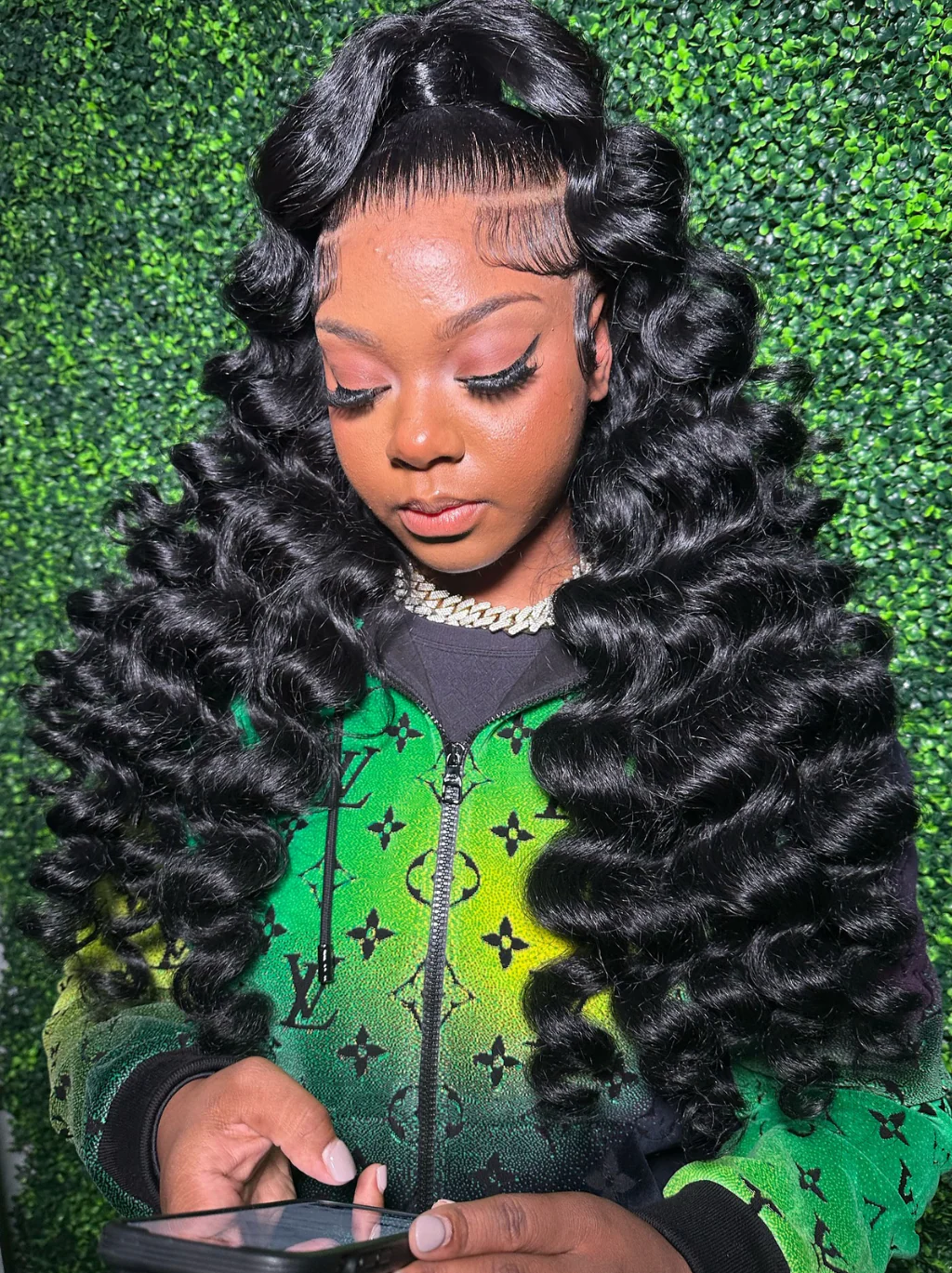 Dorsanee Full Lace Frontal Human Hair Wigs Straight Wave Wavy Hair Wig - Image 5