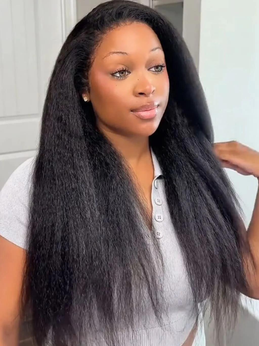 Dorsanee Full Lace Ventilated Airy Updo Buns All-Style Friendly Yaki Human Hair Wigs - Image 2
