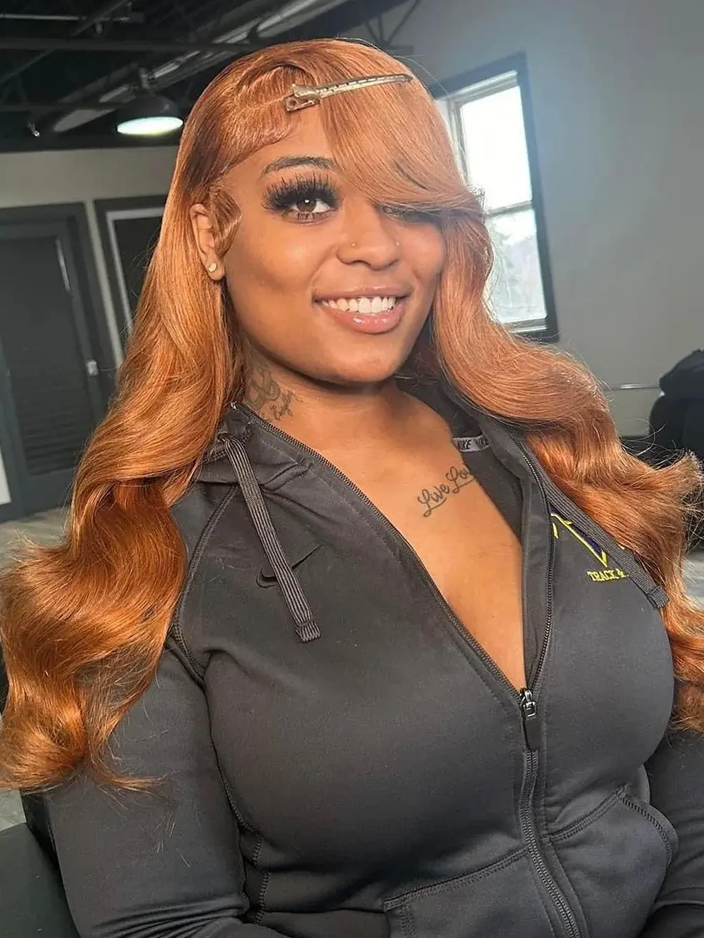 Dorsanee Ginger Blonde Body Wave 13x4/5x5 Lace Front Wig Pre Plucked Brown Colored Human Hair Lace Front Wigs - Image 9