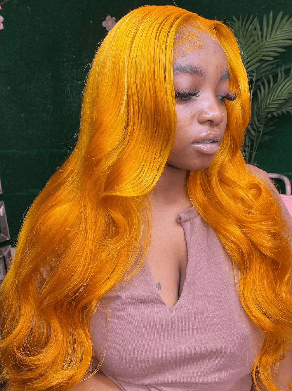 Dorsanee Ginger Orange Body Wave 13x4 HD Lace Front Virgin Remy Human Hair Wigs - Image 3