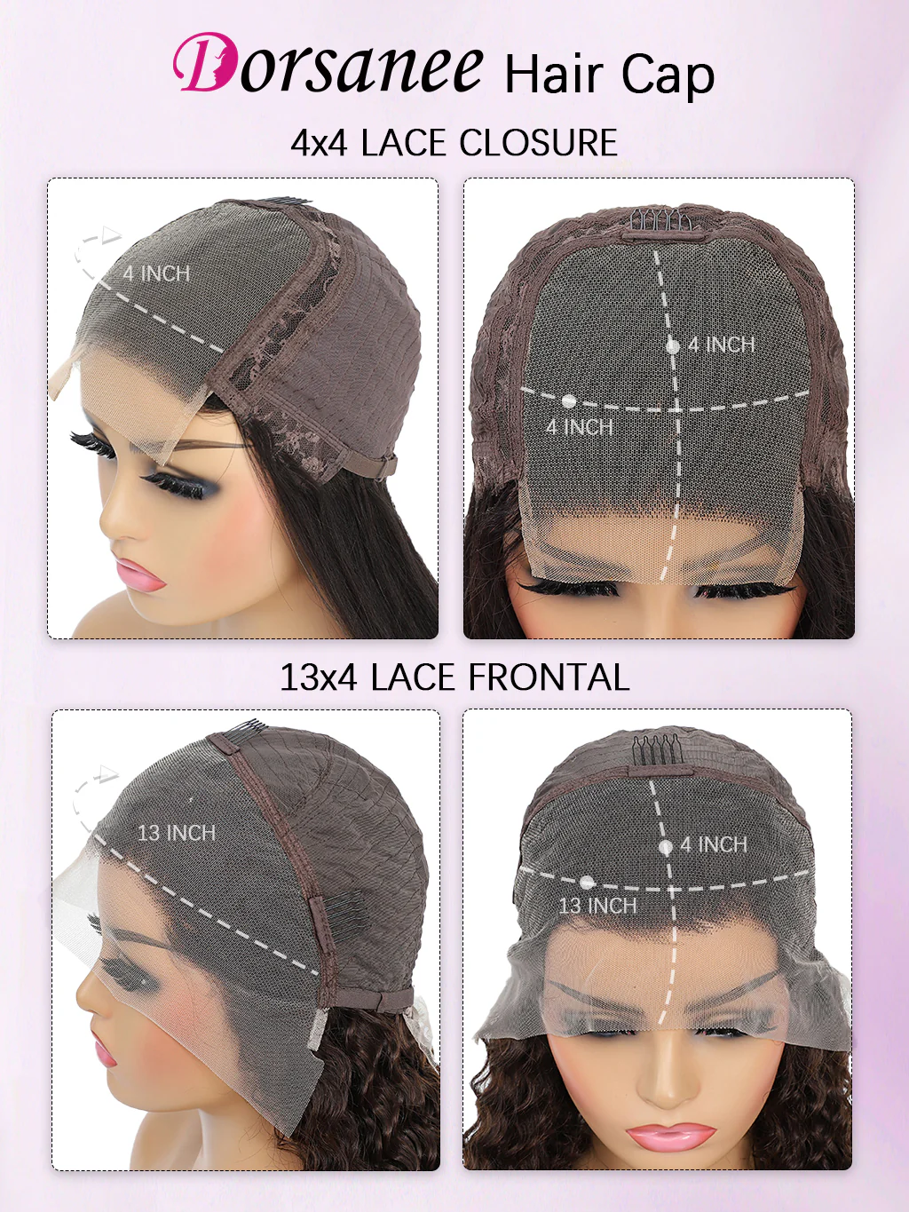 Dorsanee Mature Shoulder Length Deep Wave 13x4 Lace Front Human Hair Wigs - Image 5
