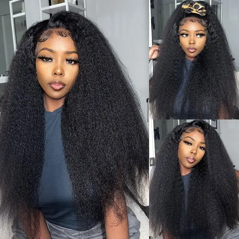 Dorsanee 250 Density 13x4 Lace Front Kinky Straight Human Hair Wigs with Baby Hair 180% Density Affordable Wigs For Women - Image 6