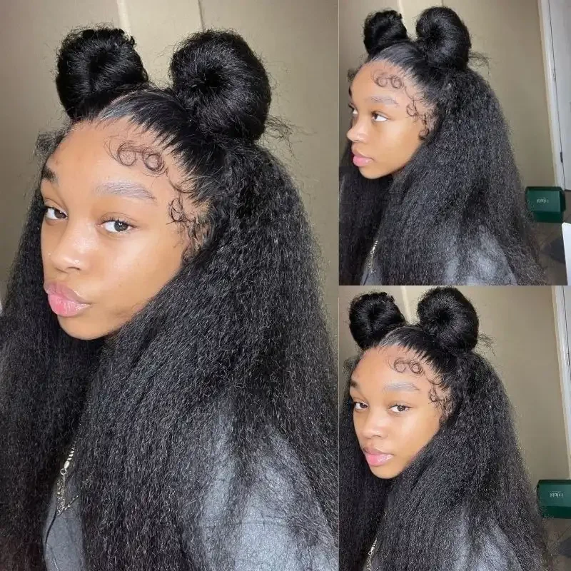 Dorsanee 250 Density 13x4 Lace Front Kinky Straight Human Hair Wigs with Baby Hair 180% Density Affordable Wigs For Women - Image 7