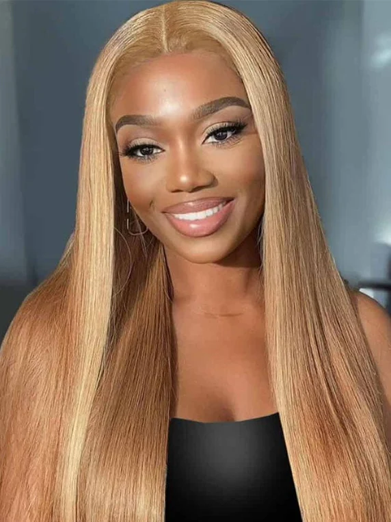 Dorsanee Honey Blonde 13x4 Lace Front Straight Human Hair Wigs - Image 6