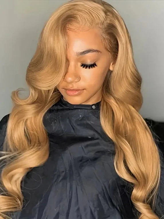 Dorsanee Honey Blonde  #27 Body Wave 5x5/13x4 HD Lace Front Virgin Human Hair Wigs - Image 6