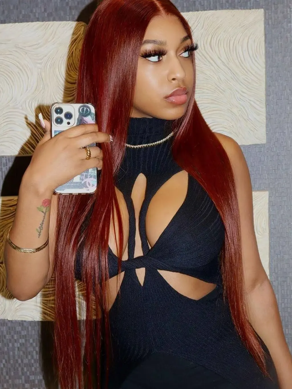 Dorsanee Reddish Brown 6x4 Pre Cut Ready to Wear Go Glueless Body Wave Human Hair Wigs - Image 6
