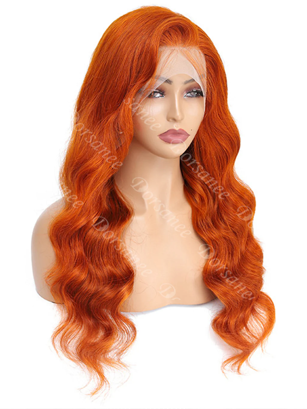 Dorsanee #350 Orange Color 13x4/5x5 HD Lace Front Closure Human Hair Wigs Body Wave Wigs - Image 4