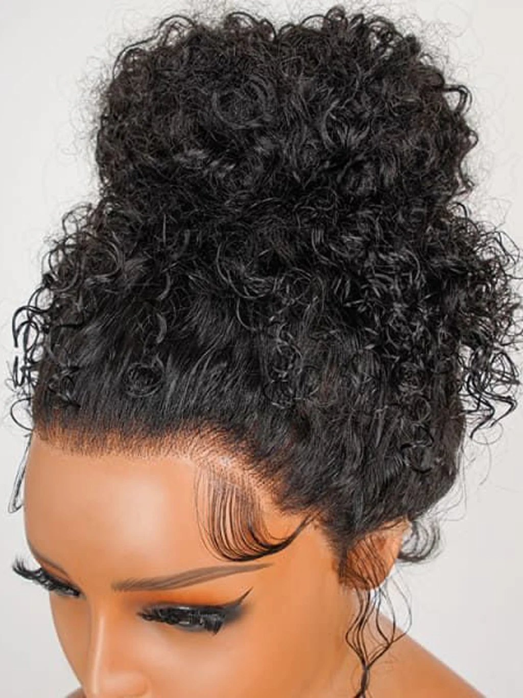 Dorsanee 360 Lace Front Jerry Curly Hair Wigs Pre Plucked With Baby Hair Natural Black Color Wigs - Image 8