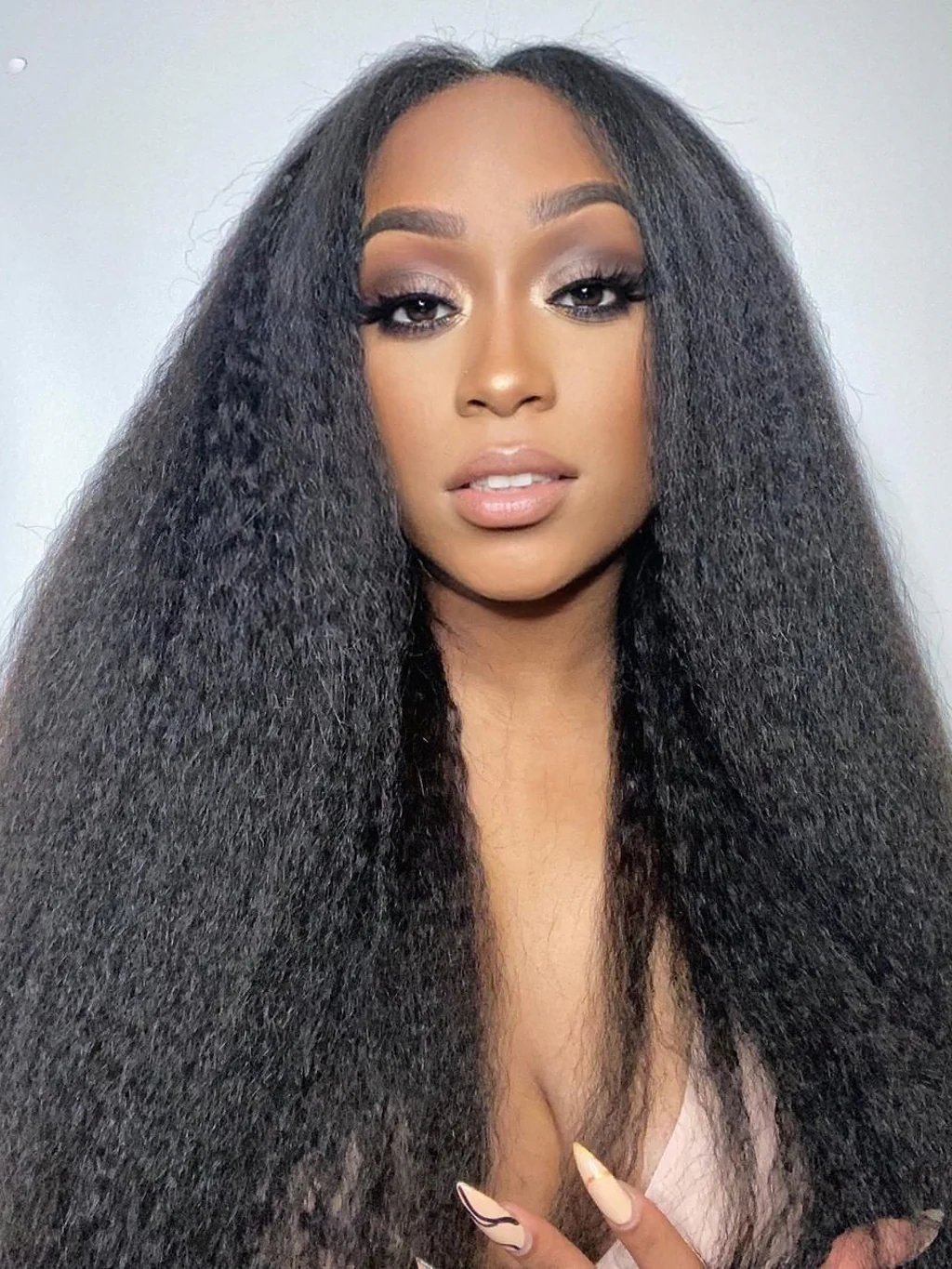 Dorsanee 360 Kinky Straight Pre-plucked Hair SKINLIKE Real HD Lace Full Frontal Human Hair Wig - Image 8