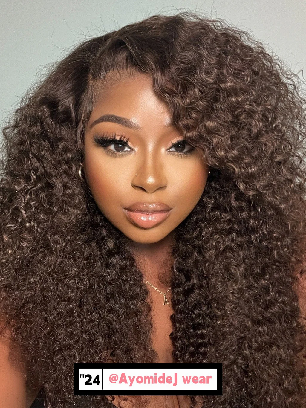 Dorsanee #4 Chocolate Brown Curly Hair Wigs 13x4/5x5 HD Lace Frontal Wig Human Hair Wigs - Image 3
