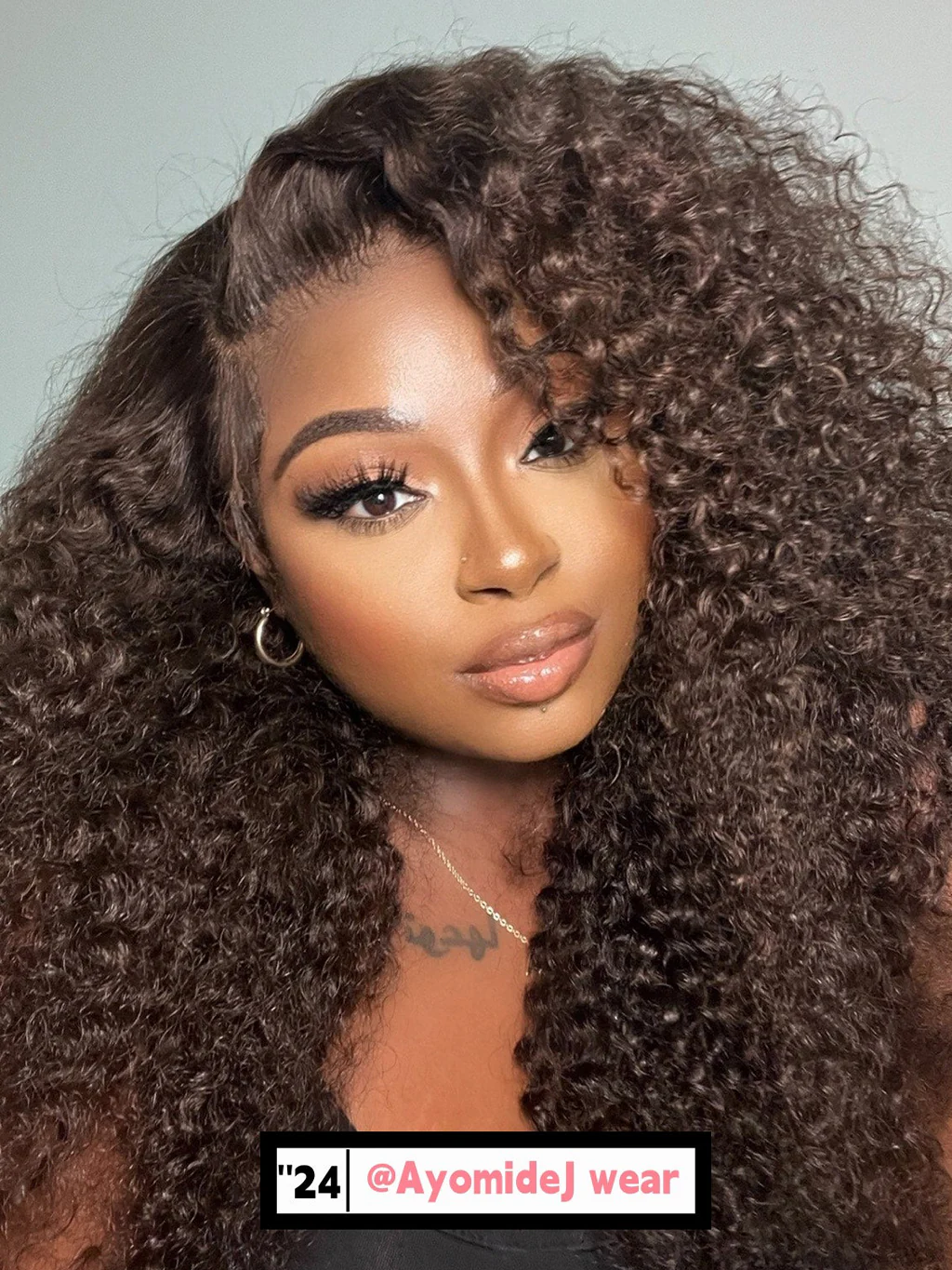 Dorsanee #4 Chocolate Brown Curly Hair Wigs 13x4/5x5 HD Lace Frontal Wig Human Hair Wigs - Image 6