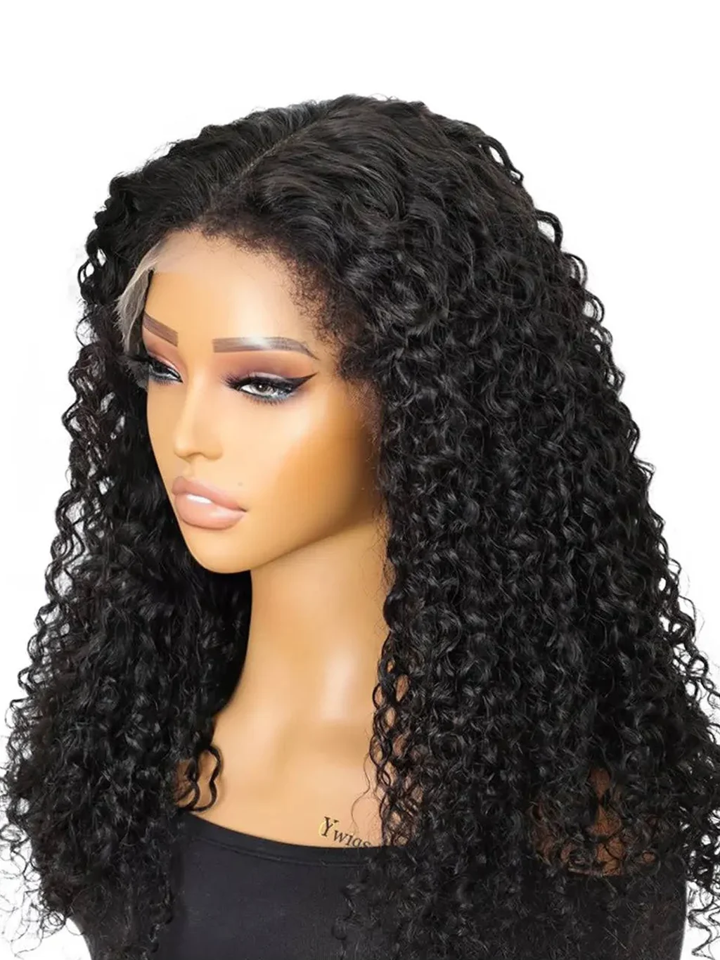 Dorsanee 4C Kinky Edge Wig Realistic Hairline Jerry Curly 13x4 Lace Front Wig - Image 5