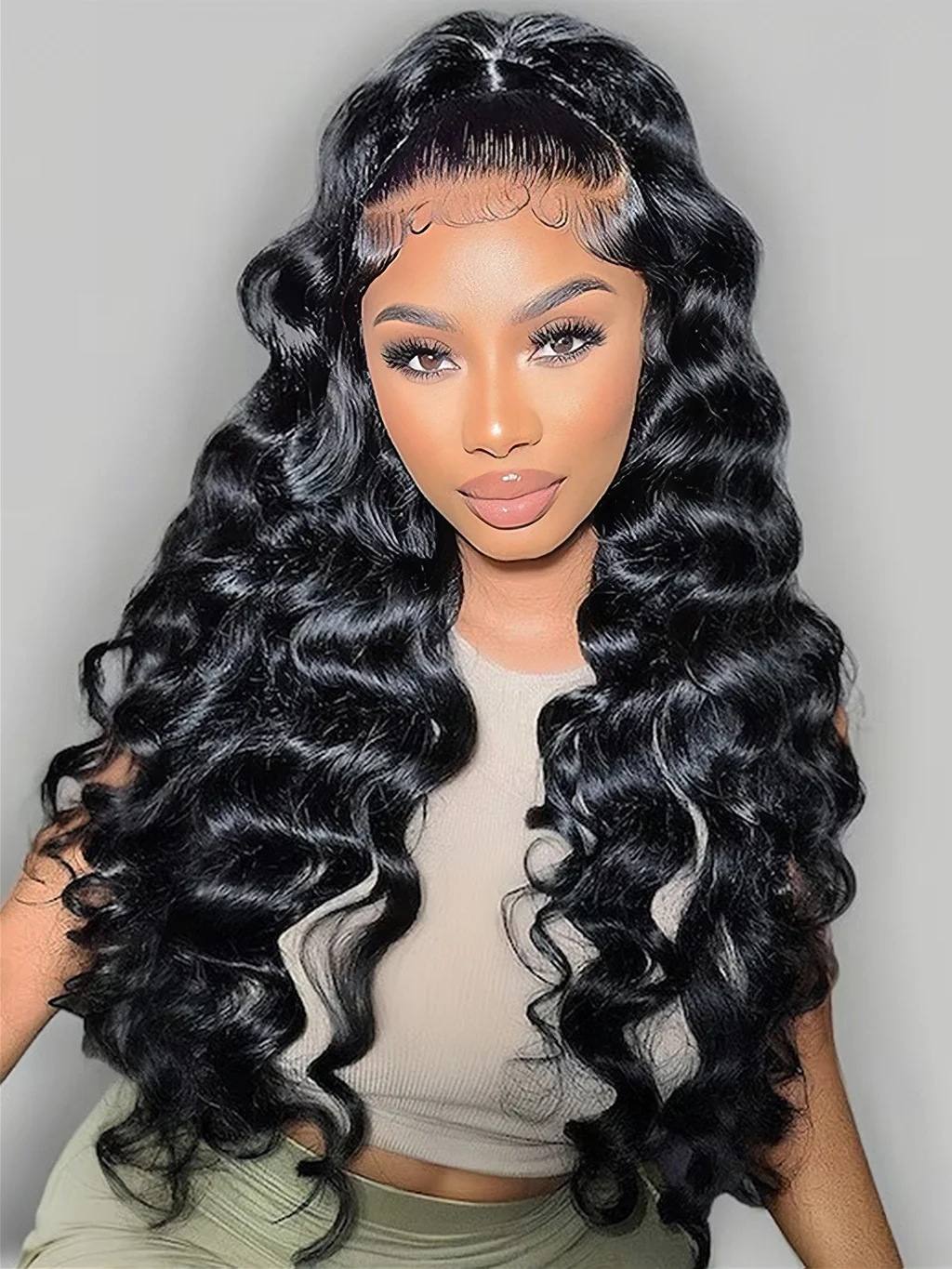 Dorsanee Loose Deep Wave 4x4 Lace Closure Human Hair Wigs Per Plucked With Baby Hair - Image 3