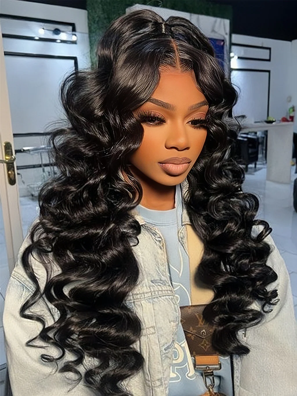 Dorsanee Loose Deep Wave 4x4 Lace Closure Human Hair Wigs Per Plucked With Baby Hair - Image 4