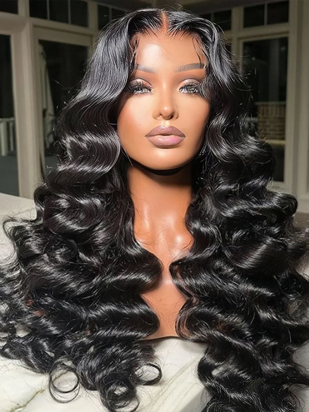 Dorsanee Loose Deep Wave 4x4 Lace Closure Human Hair Wigs Per Plucked With Baby Hair - Image 5