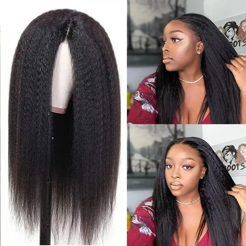 Dorsanee 250 Density 5x5 Pre Plucked HD Lace Closure Wigs Human Hair Kinky Straight Glueless Lace Wigs Realistic Look Natural Black Color - Image 8