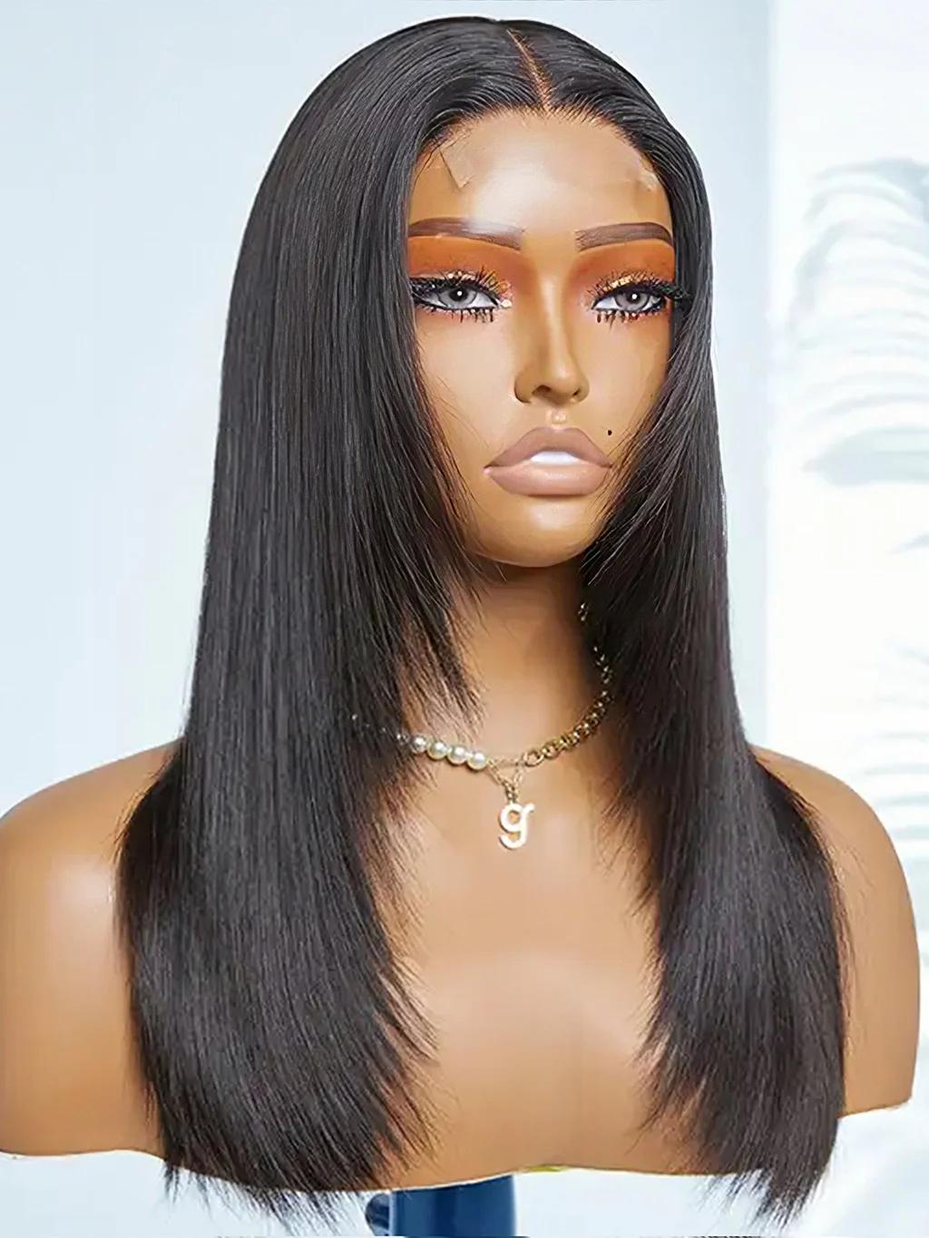 Dorsanee Layered Butterfly Hair Cut Straight 5x5 Lace Closure Human Hair Wigs - Image 3
