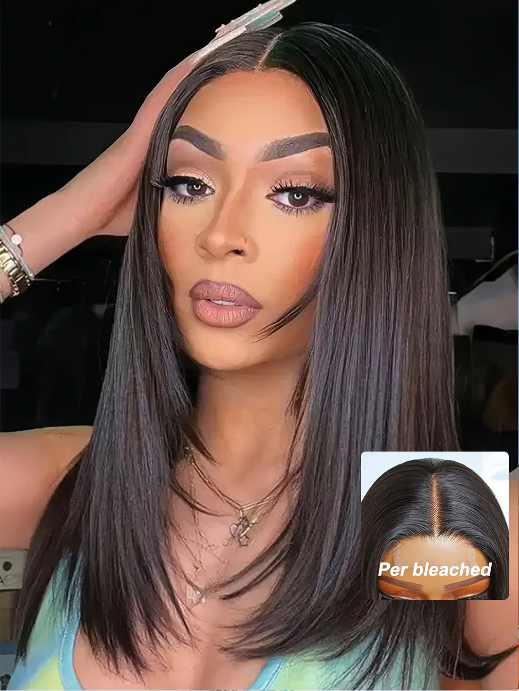Dorsanee Layered Butterfly Hair Cut Straight 5x5 Lace Closure Human Hair Wigs - Image 6
