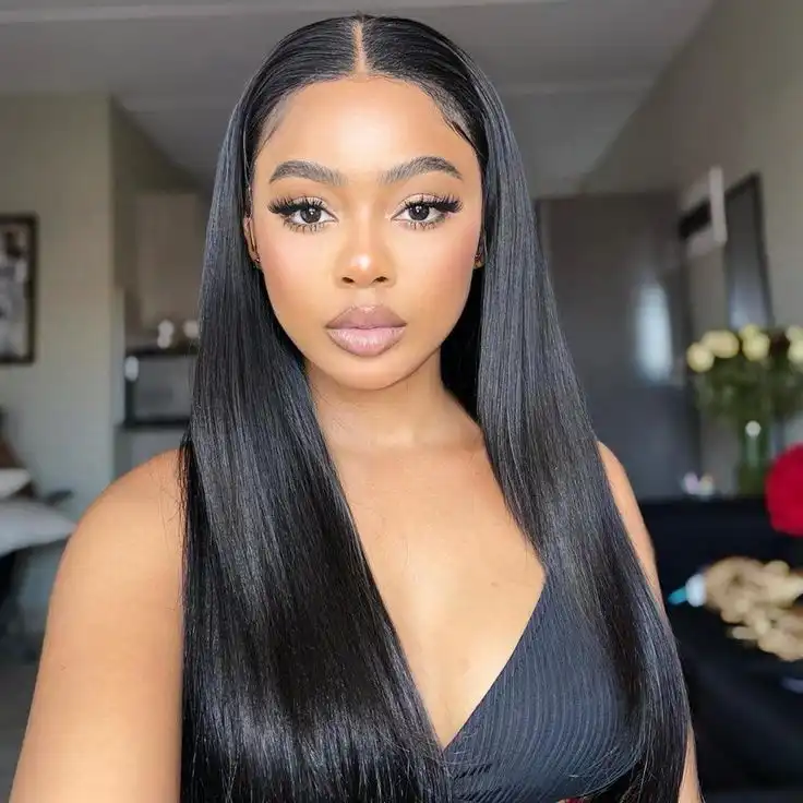 Dorsanee 250 Density Pre plucked 5x5 Transparent Lace Closure Human Hair Wigs Straight Hair Wig - Image 4