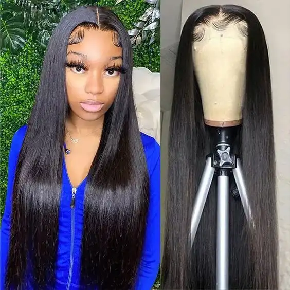 Dorsanee 250 Density Pre plucked 5x5 Transparent Lace Closure Human Hair Wigs Straight Hair Wig - Image 5