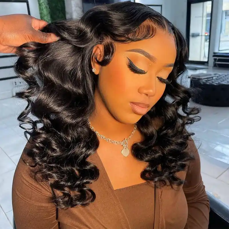 Dorsanee 250 Density 6x6 HD Invisible Lace Closure Wig Loose Curls Wave 100% Virgin Human Hair Wig - Image 3