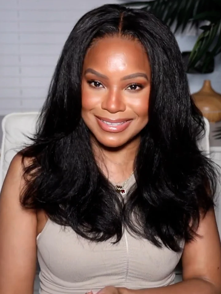 Dorsanee 250 Density Kinky Straight Hair Wig 6x6 HD Lace Closure Glueless Yaki Human Hair Wigs - Image 6