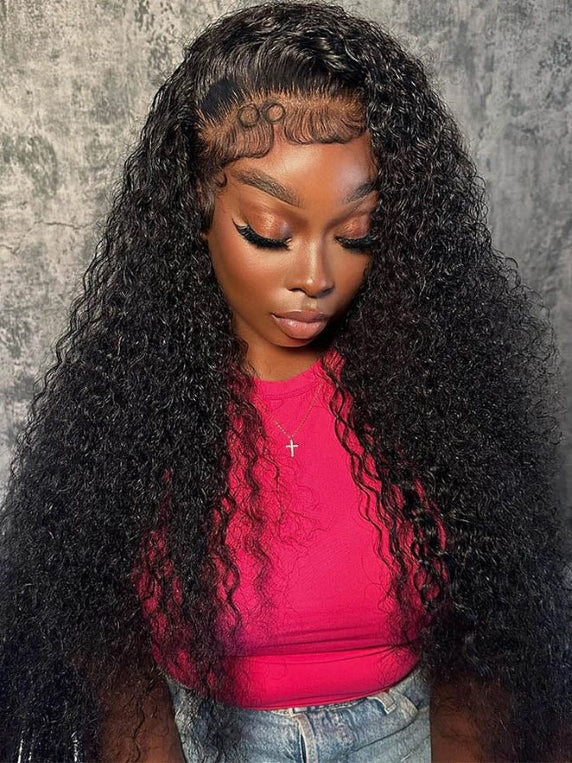 Dorsanee 250 Density Pre-Plucked 13x6 HD Lace Front Jerry Curly Wigs Melted Match All Skin Color - Image 4