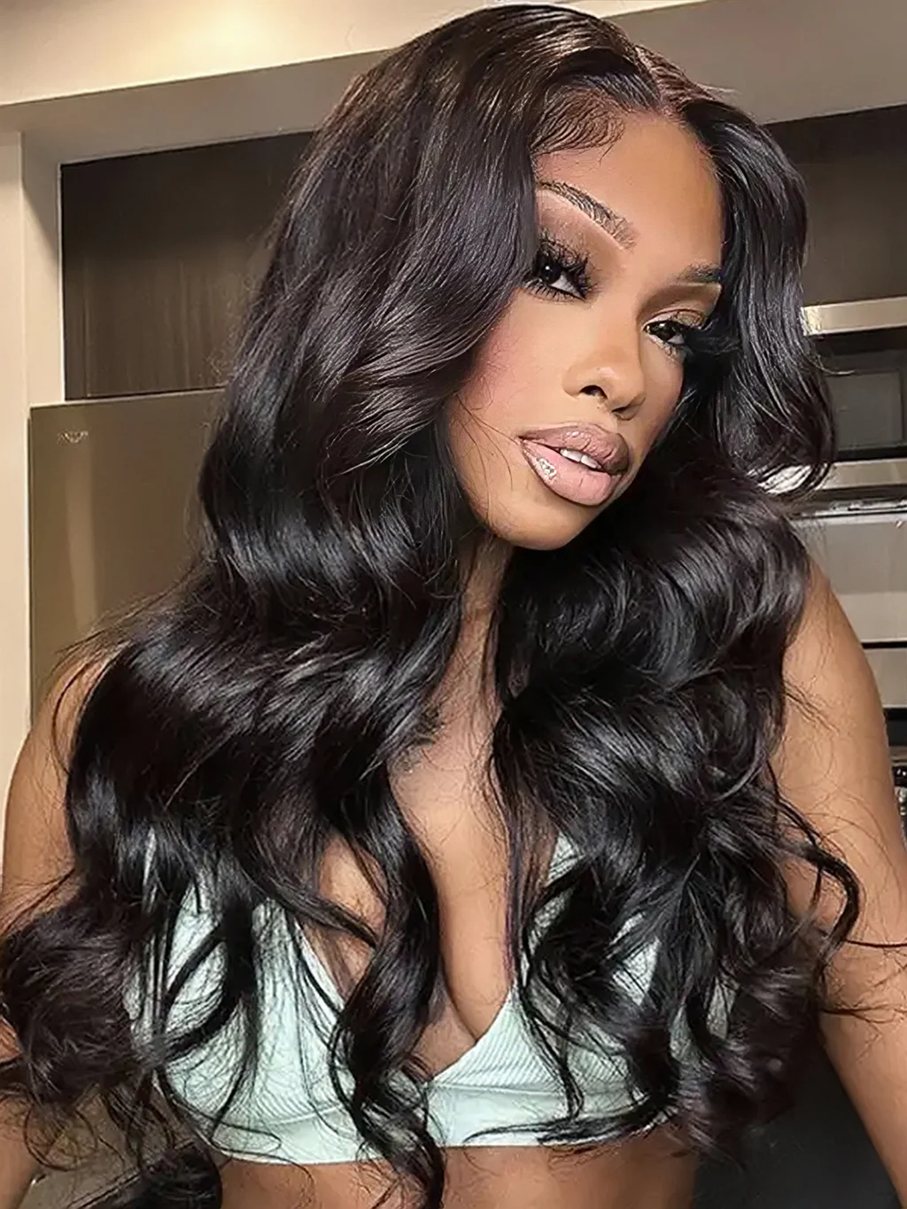 Dorsanee 250 Density Pre Plucked Body Wave 5x5 Lace Closure Human Hair Wigs - Image 3
