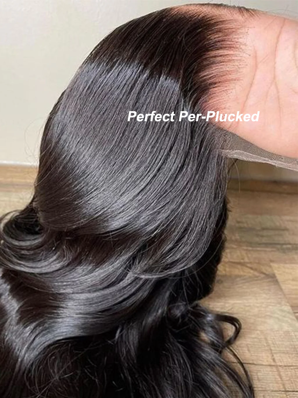 Dorsanee Body Wave 4x4 Lace Closure Human Hair Wigs Natural Black Color 250% Density - Image 6