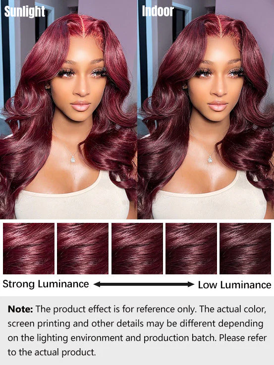 Dorsanee 99J Burgundy Red 6x4 Pre-Cut Pre-plucked Undetectable Ready To Wear and Go Glueless Body Wave Wigs - Image 8