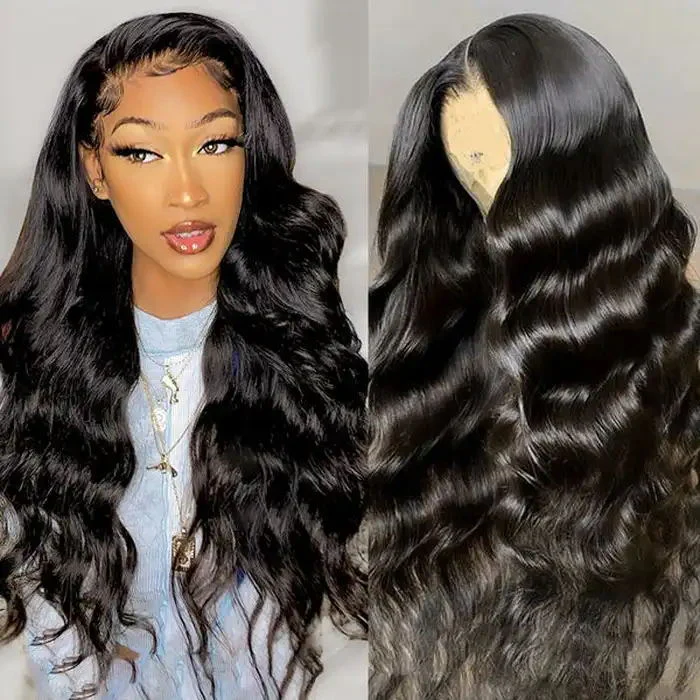 Dorsanee 250 Density 6x6 HD Transparent Lace Closure Body Wave Human Hair Wigs - Image 3