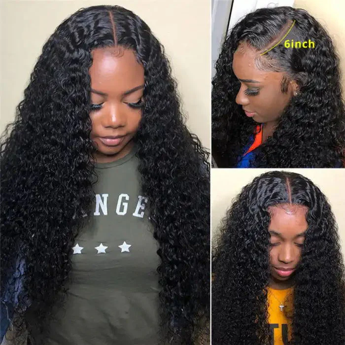 Dorsanee 250 Density 6x6 HD Lace Closure Jerry Curly Human Hair Wigs - Image 5