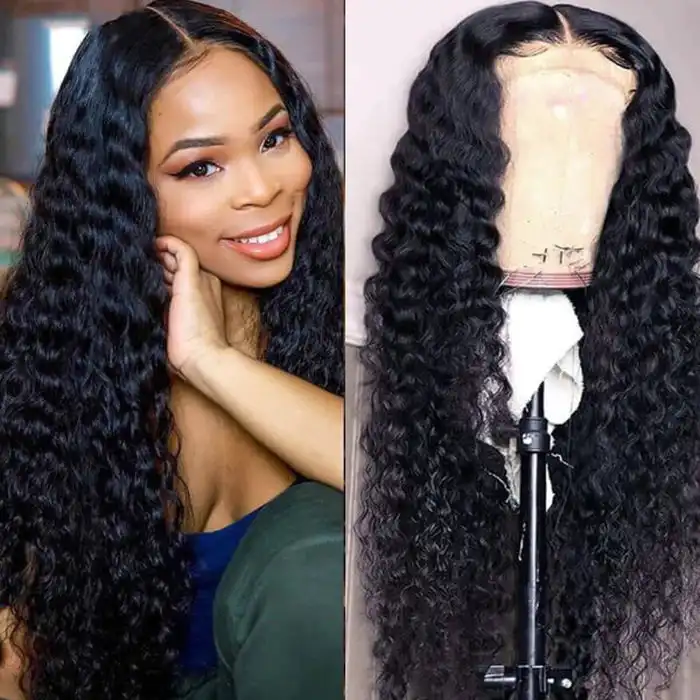 Dorsanee 250 Density Wear and Go Glueless 5x5 Undetectable Lace Closure Deep Wave Curly Human Hair Wig - Image 3