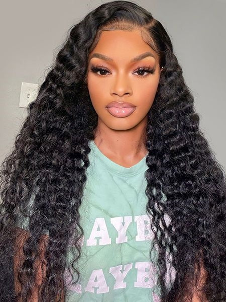 Dorsanee 250 Density 360 HD Full Lace Frontal Deep Wave Curly Human Hair Wigs - Image 6