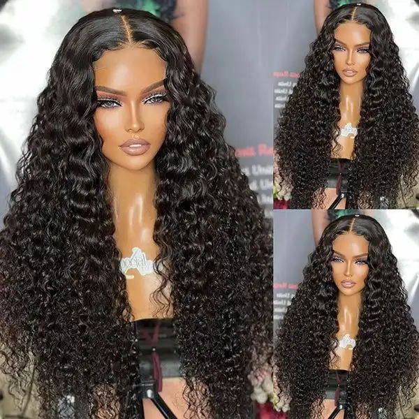 Dorsanee 250 Density Pre-plucked 6*6 Lace Closure Deep Wave Curly Human Hair Wig - Image 3