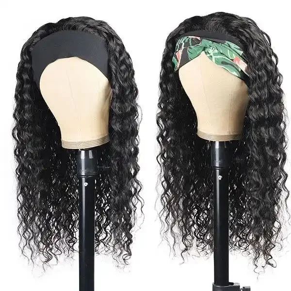 Dorsanee Headband Deep Wave Curly Glueless Virgin Human Hair Wig - Image 7