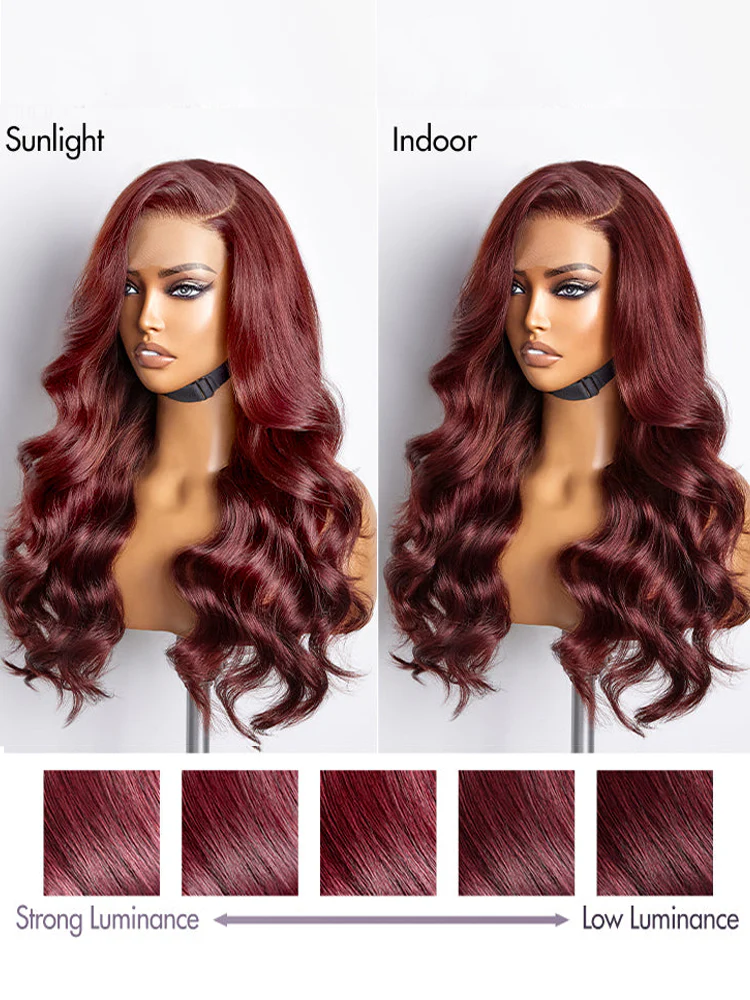 Dorsanee 250 Density Reddish Brown 13x4 5x5 HD Lace Front Body Wave Human Hair Wigs - Image 5