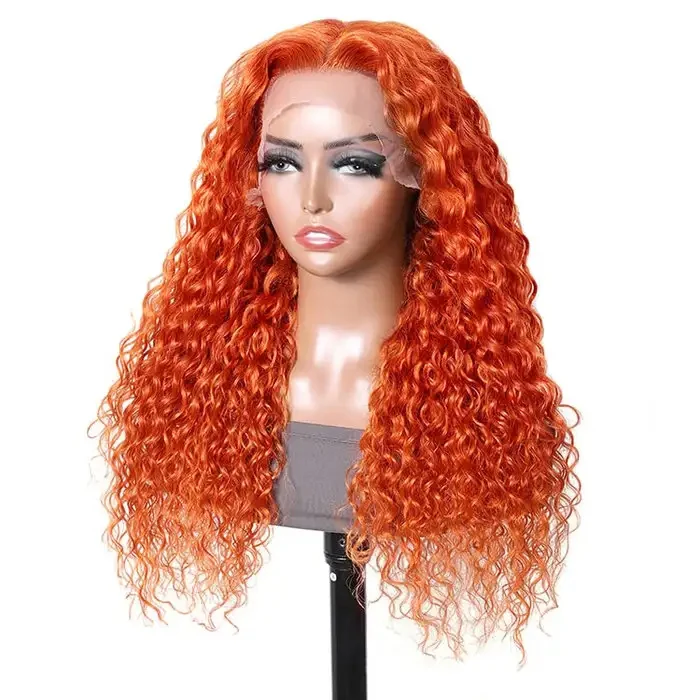 Dorsanee 250 Density Ginger Wet and Wavy Water Wave 13x4 Lace Front Human Hair Wig - Image 5