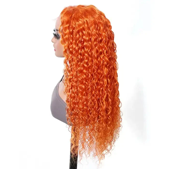 Dorsanee 250 Density Ginger Wet and Wavy Water Wave 13x4 Lace Front Human Hair Wig - Image 7