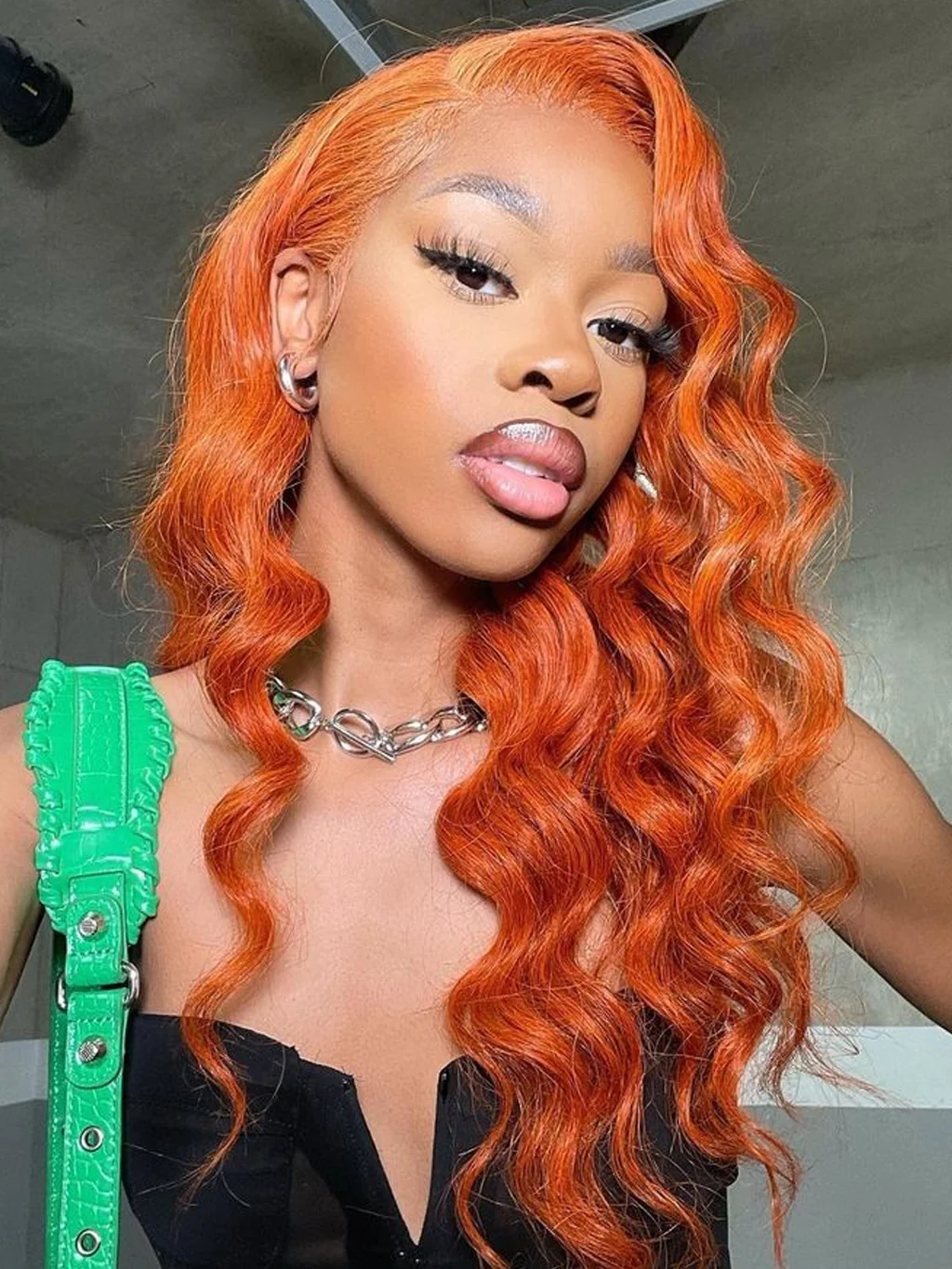 Dorsanee Copper Red Ginger Colored Body Wave 4x4/13x4 Lace Front Human Hair Wigs - Image 3